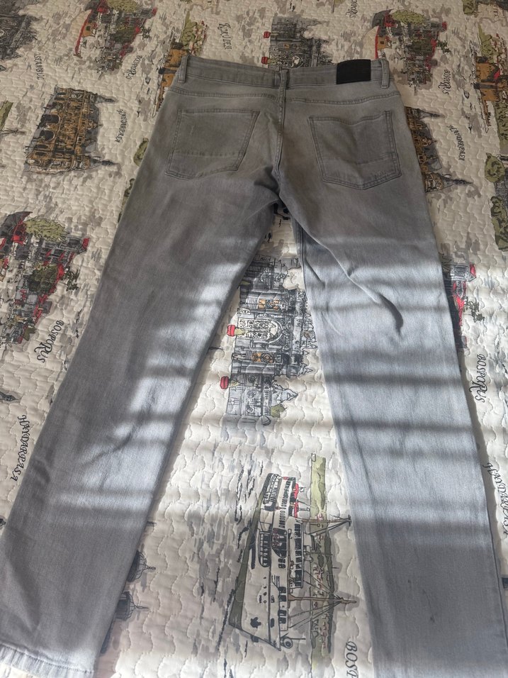 Gri Regular Fit Denim Jean Pantolon - Görsel 2