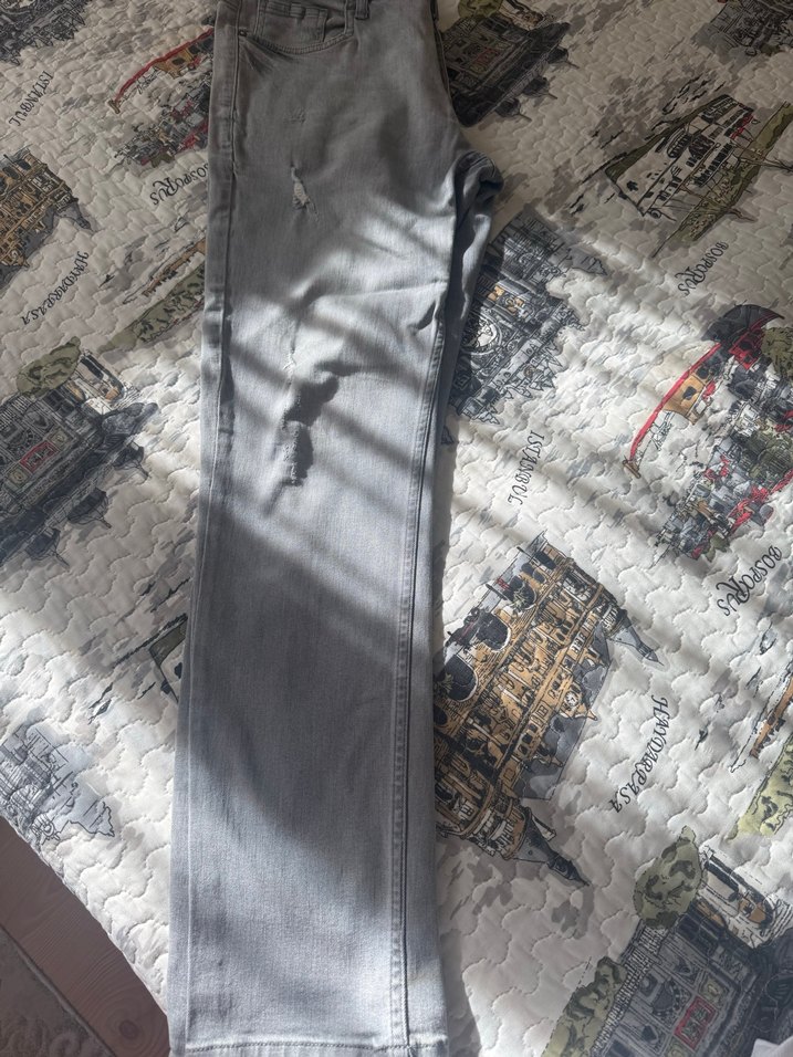 Gri Regular Fit Denim Jean Pantolon - Görsel 5