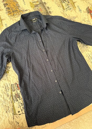 Erkek Lacivert Denim Uzun Kollu Gömlek - Görsel 4