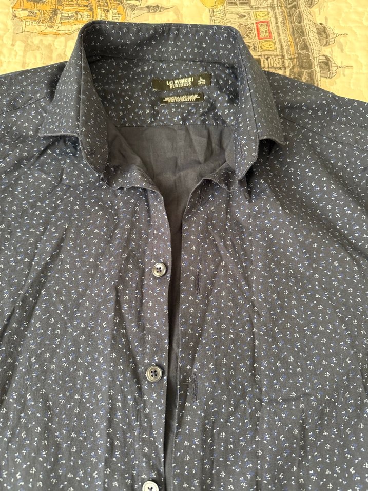 Erkek Lacivert Denim Uzun Kollu Gömlek - Görsel 2