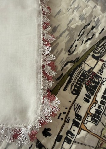 Bordo Dantelli Kadın yazma - Görsel 3