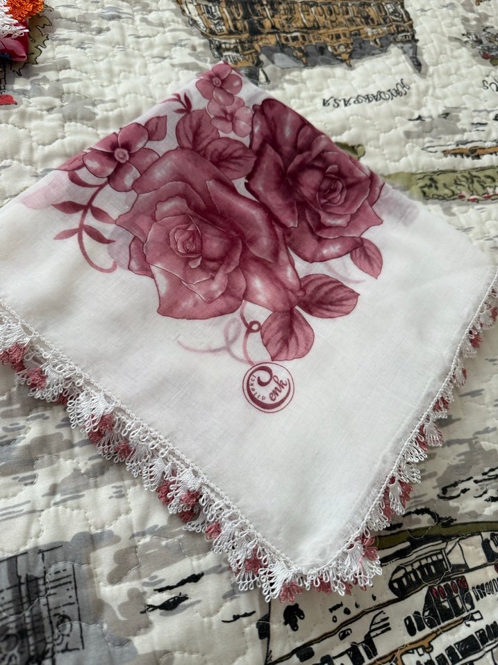 Bordo Dantelli Kadın yazma - Görsel 2