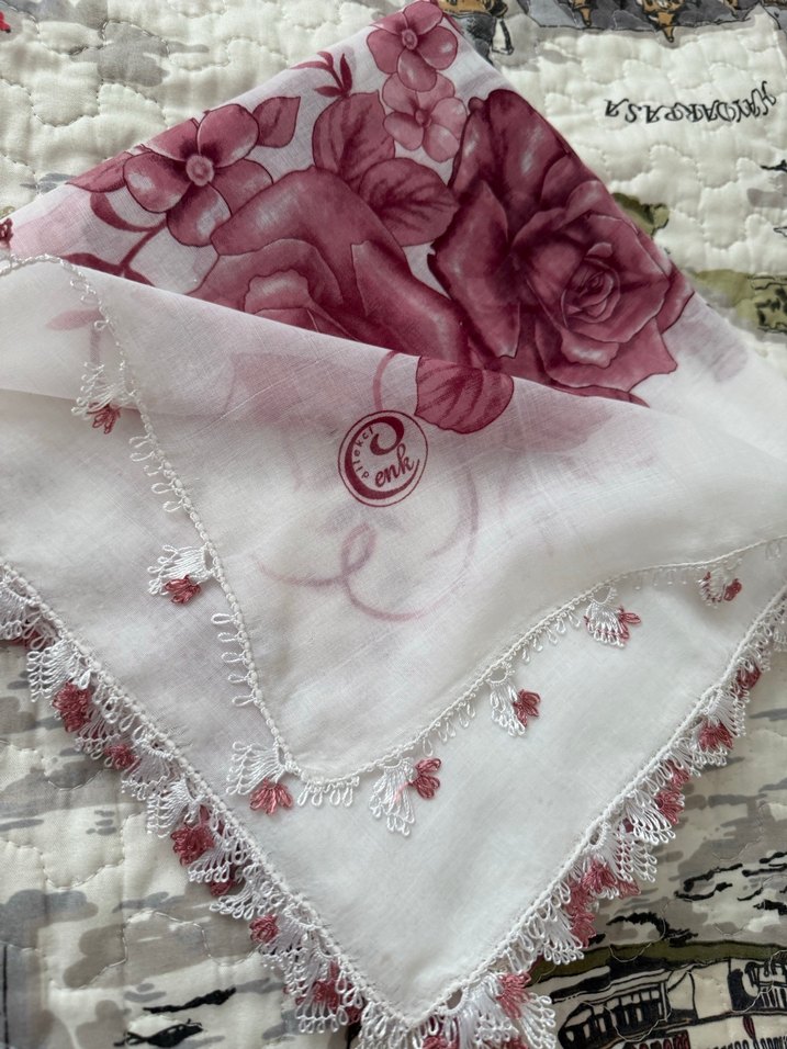 Bordo Dantelli Kadın yazma - Görsel 4