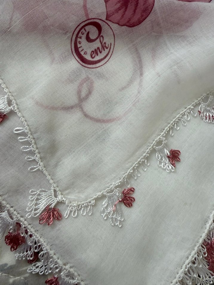 Bordo Dantelli Kadın yazma - Görsel 5