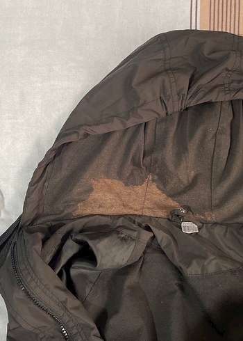 Düğmeli Siyah Kadın yağmurluk - Görsel 4