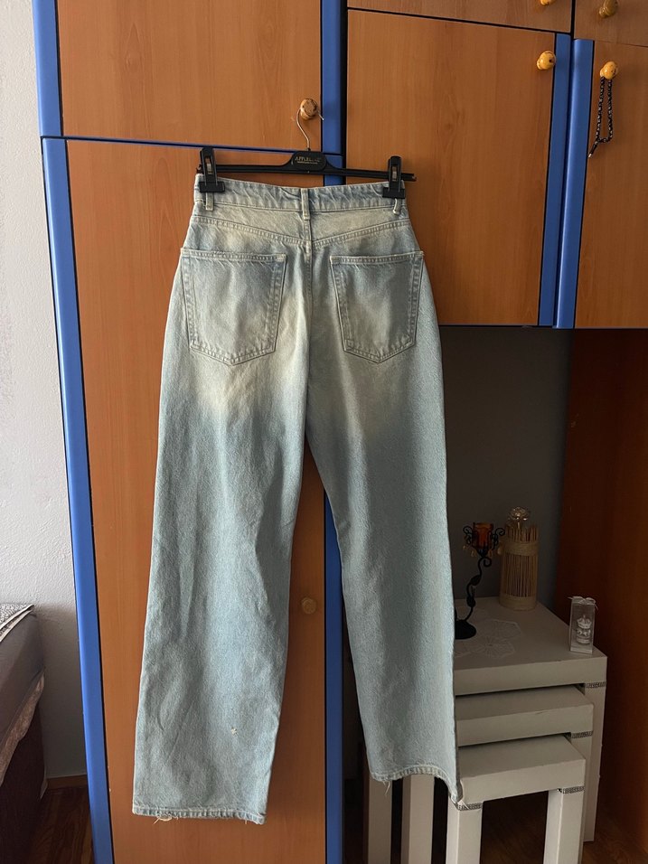 Rahat Kesim Midi Denim Kadın Jean - Görsel 3