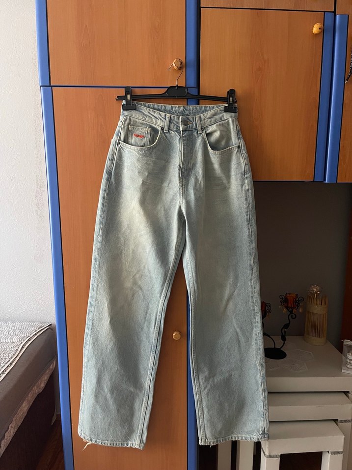 Rahat Kesim Midi Denim Kadın Jean - Görsel 2