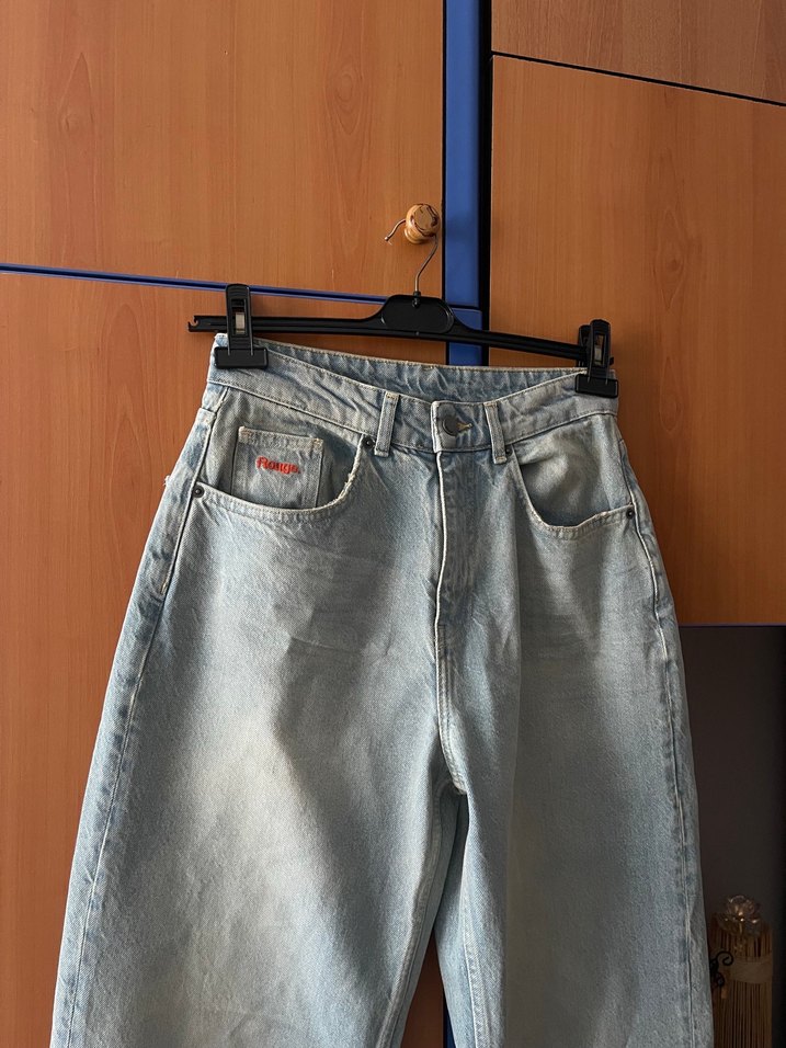 Rahat Kesim Midi Denim Kadın Jean - Görsel 4