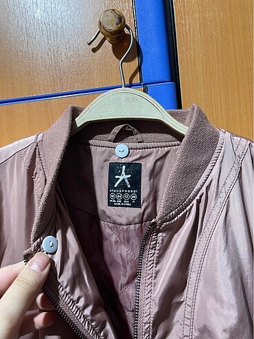l Beden pembe Renk Bomber ceket