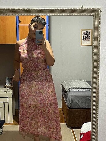 xl Beden Pembe elbise