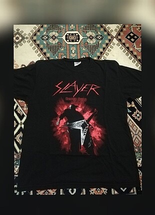 Slayer müzik grubu tshirtü ön arka baskılı