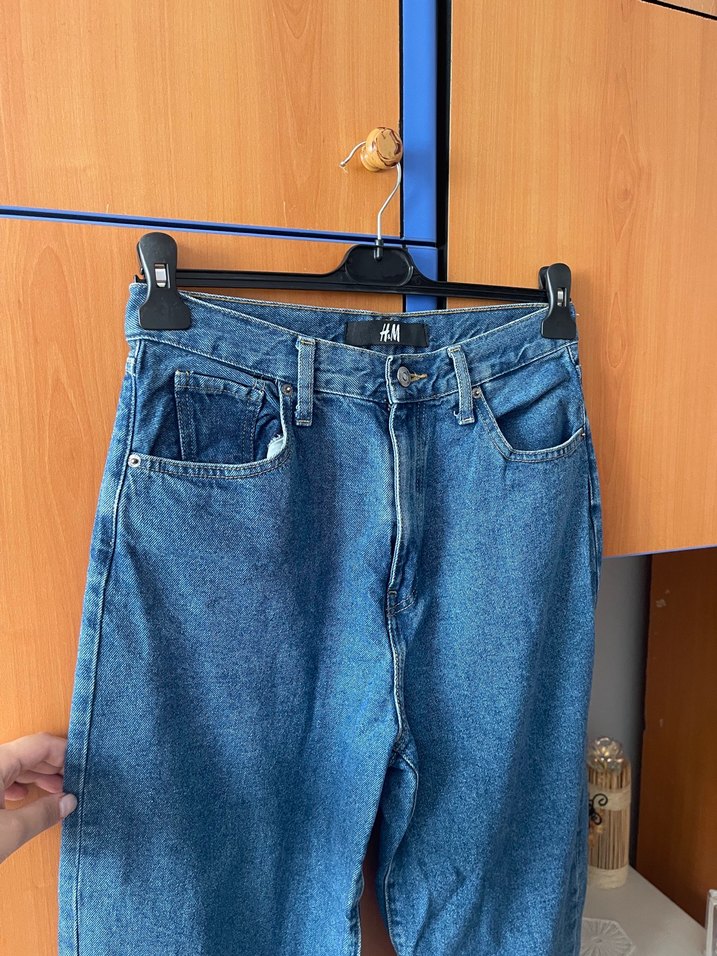 Gri Tonlu Rahat Kesim Midi Kadın Kot Pantolon - Görsel 3