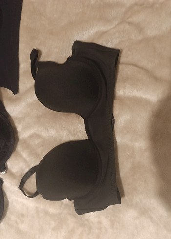 Siyah Goth Tarzı Midi Sütyen 85 C  3 adet - Görsel 4