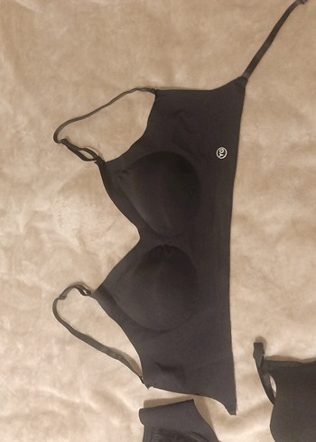 Siyah Goth Tarzı Midi Sütyen 85 C  3 adet - Görsel 3