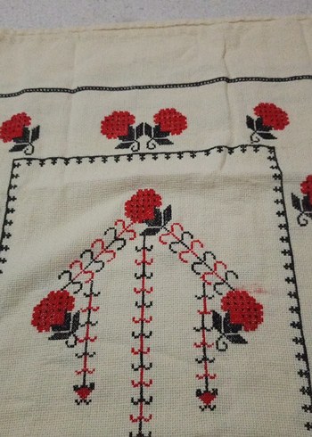 seccade Kırmızı Çiçek İşlemeli - Görsel 7