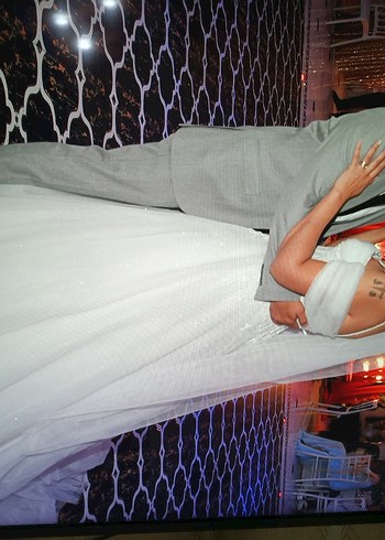 Straplez Bohem A Kesim Uzun Gelinlik yepyeni - Görsel 3