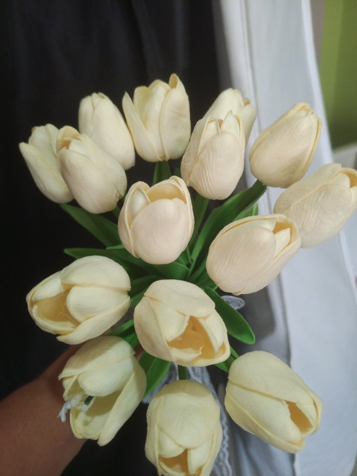 Dantel Detaylı Beyaz Minimalist Gelin Buketi - Görsel 3