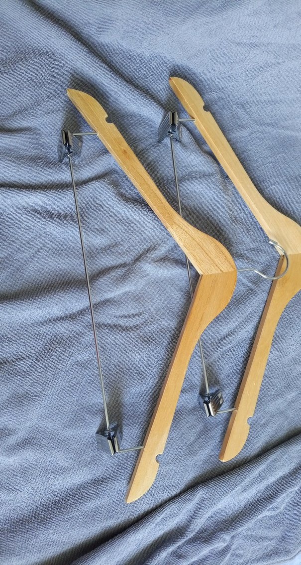 Ahşap Pantolon Klipsli Elbise Askısı    5 ADET 200TL. - Görsel 2