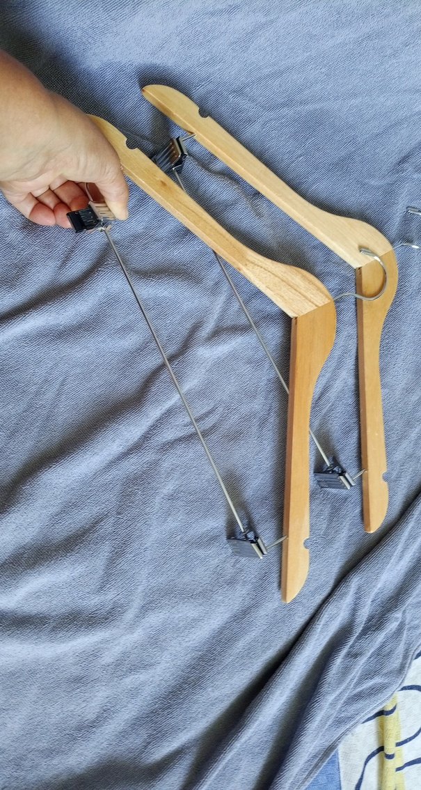 Ahşap Pantolon Klipsli Elbise Askısı    5 ADET 200TL. - Görsel 3