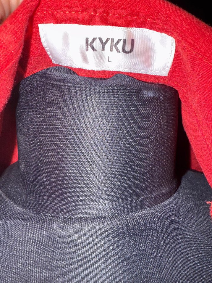 Düğmeli Kırmızı Midi Kadın Gömlek - Görsel 4