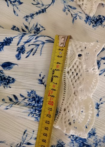 Uzun Kollu Bohem Desenli Pamuk Bluz - Görsel 7