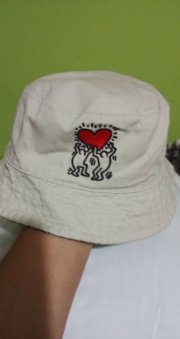 @şapka krem rengi keten şapka - Görsel 3