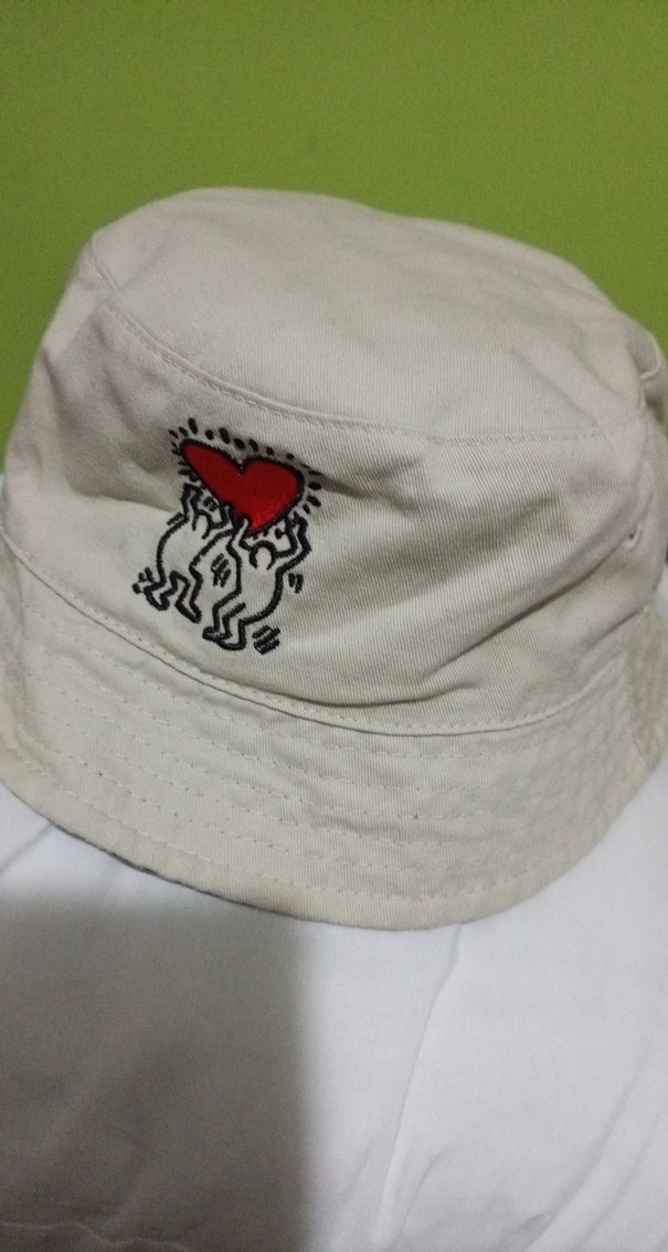 @şapka krem rengi keten şapka - Görsel 2