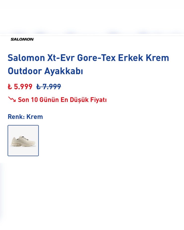 Salomon Xt-Evr Gore-Tex Erkek Outdoor Ayakkabı - Görsel 3