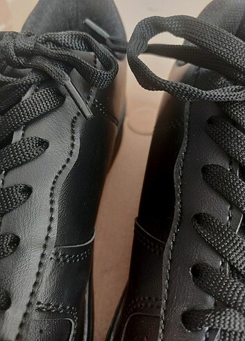 40 Beden siyah Renk Siyah deri, 40 numara spor ayakkabı yeni