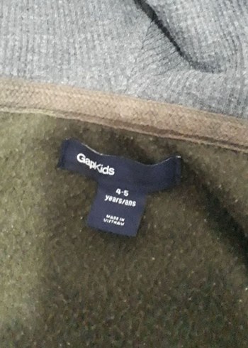 Erkek Çocuk Haki Fermuarlı Kapüşonlu Sweatshirt - Görsel 2