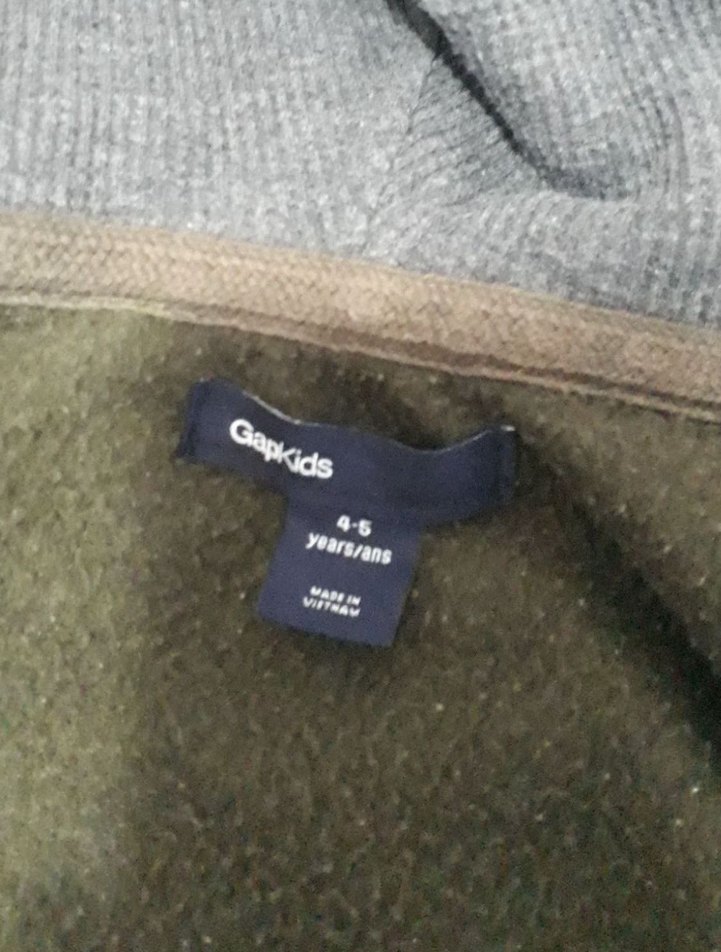 Erkek Çocuk Haki Fermuarlı Kapüşonlu Sweatshirt - Görsel 2