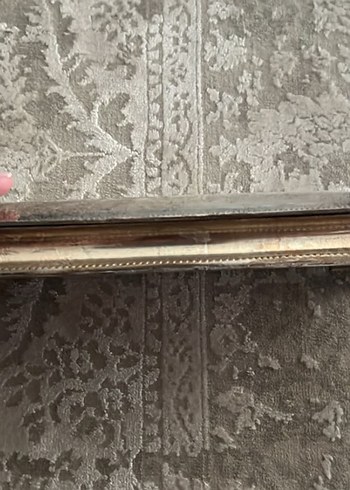 Gümüş Renkli Parlak Dekoratif Tepsi - Görsel 3