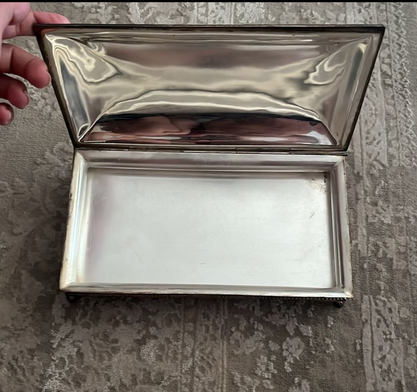 Gümüş Renkli Parlak Dekoratif Tepsi - Görsel 2