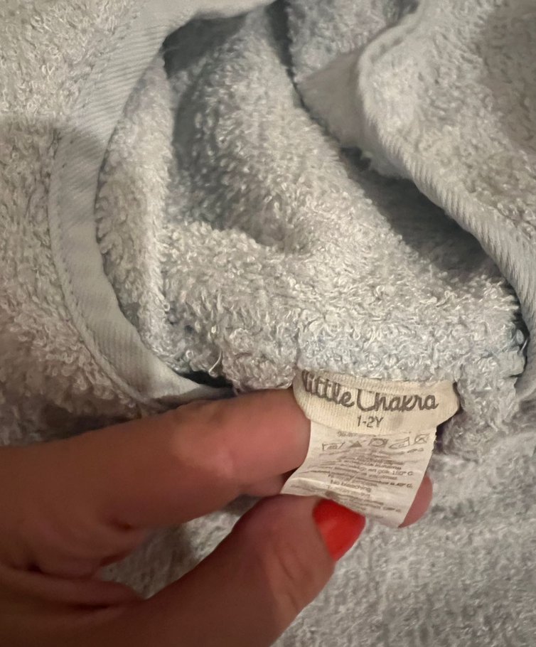 Kapüşonlu mavi Erkek Çocuk Bornozu - Görsel 2