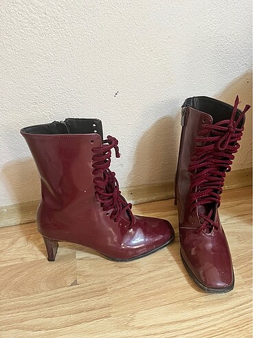 36 Beden bordo Renk Topuklu bot Cherry