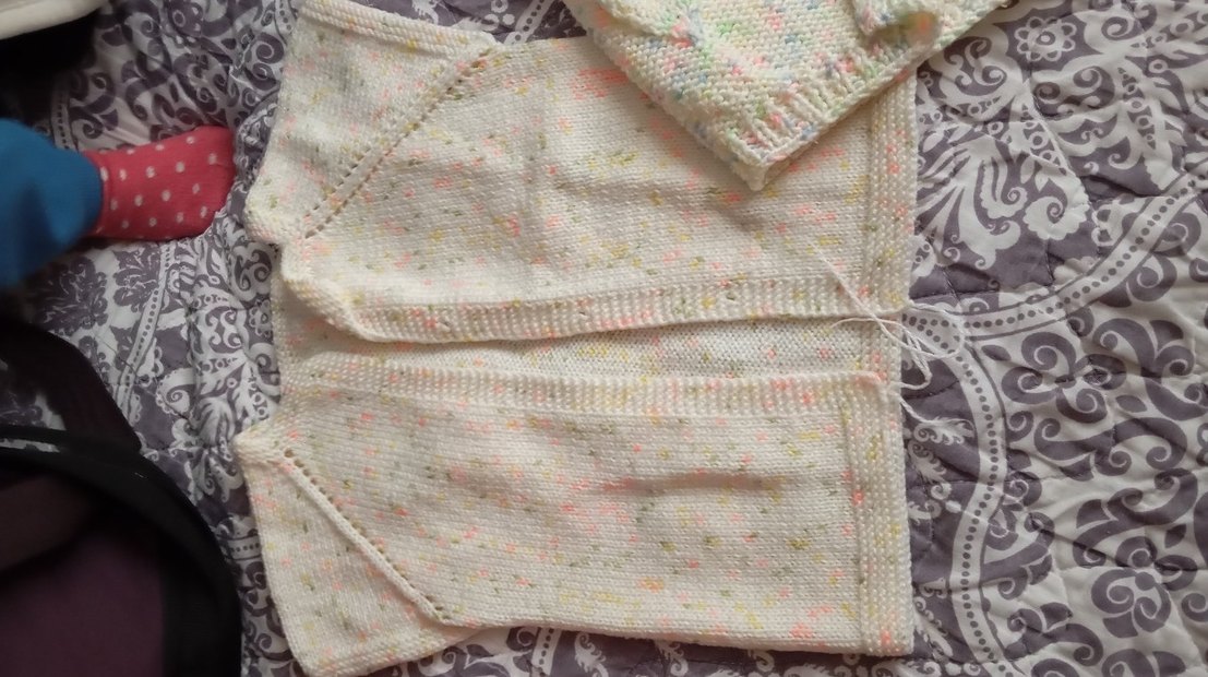 Beyaz Bohem Örgü Kız Yelek - Görsel 3