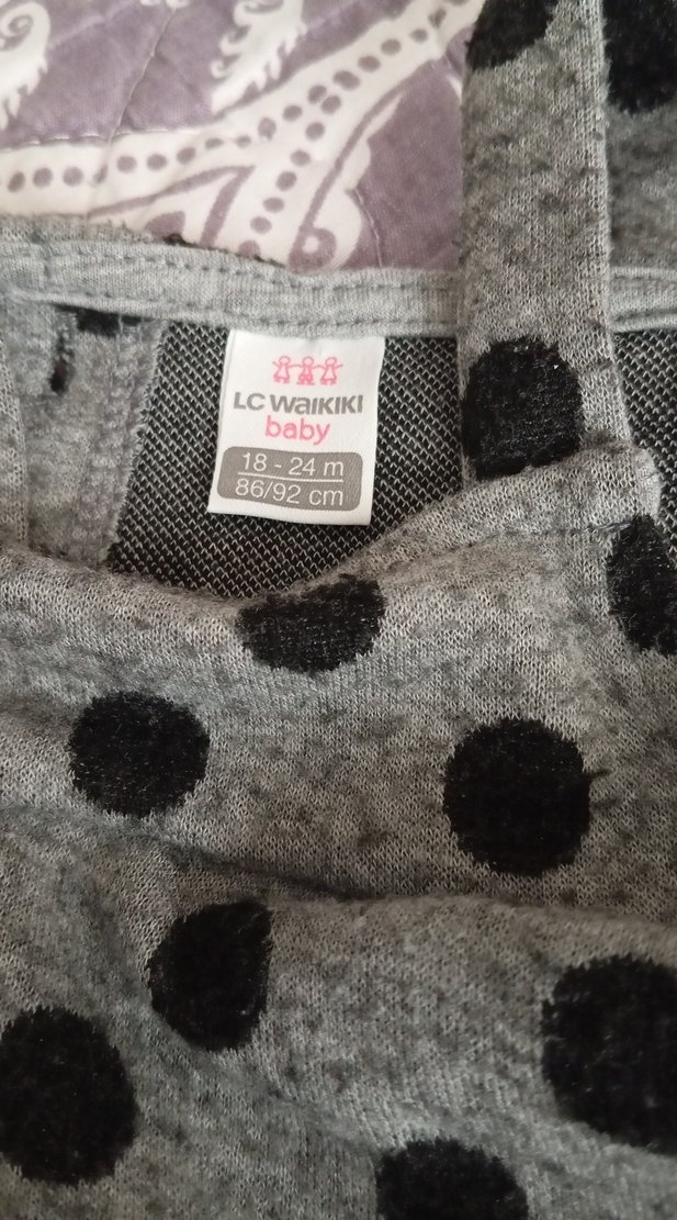 Puantiye Desenli Kız Çocuk Tulum - Görsel 3