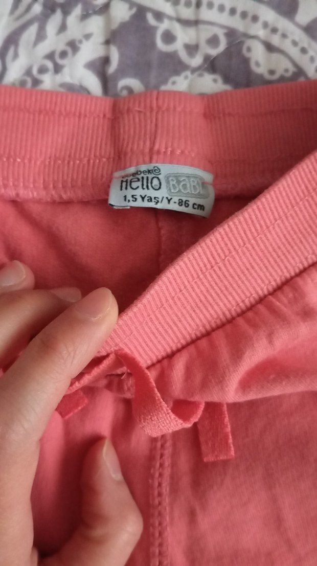 Kızlar için Pembe Rahat Eşofman Altı - Görsel 2