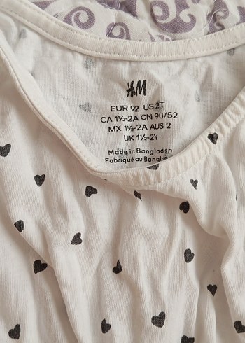 Kalp Desenli Kolsuz Pamuklu Kız Elbisesi - Görsel 2