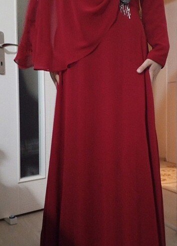 Bordo elbise - Görsel 8