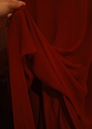 Bordo elbise - Görsel 10