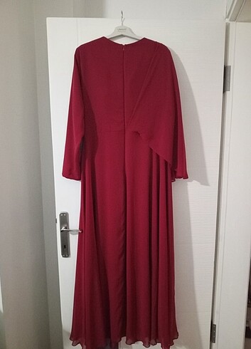 Bordo elbise - Görsel 12