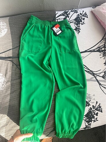 xs Beden yeşil Renk twist jogger pantolon