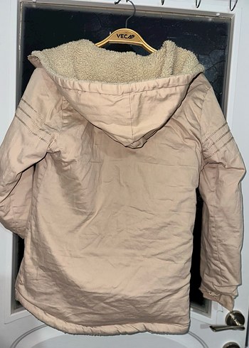 Bej ERKEK İÇİ KÜRKLÜ Midi Boy Kürk Detaylı Kaban - Görsel 4