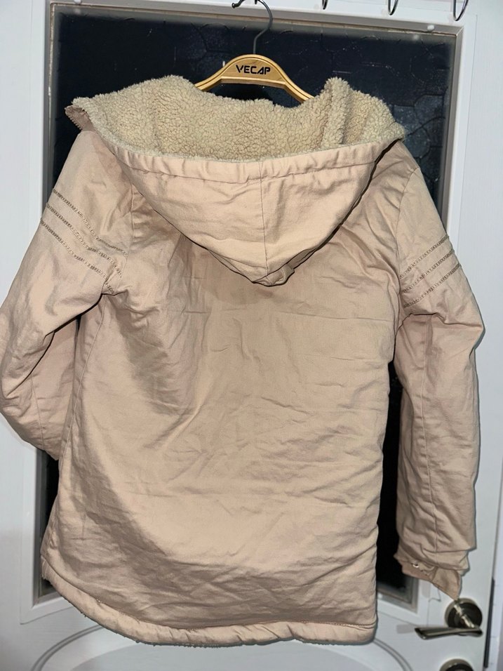 Bej ERKEK İÇİ KÜRKLÜ Midi Boy Kürk Detaylı Kaban - Görsel 4