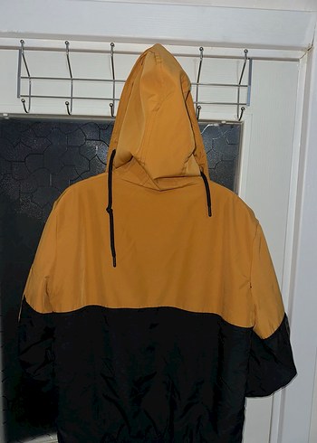 Sarı Siyah Fermuarlı İçi Kürklü Street Wear Mont - Görsel 5