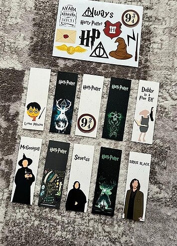 Harry Potter Stickers ve Kitap Ayraç Set 