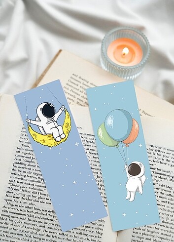Beden Astronot 10 adet kitap ayraç seti