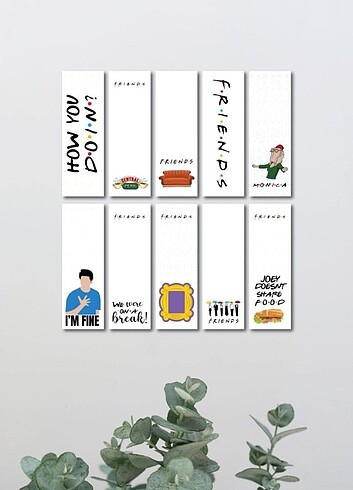  Defter Ayraç Kolye Stickers set