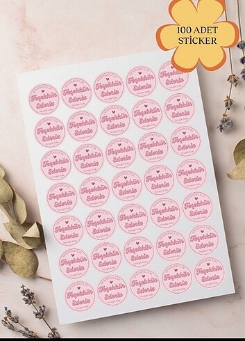 100 Adet Sticker 